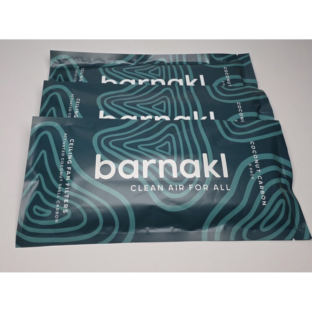 Barnakl Ceiling Fan Air Purifier Pads Activated Coconut Carbon Fan Filters Lot 3